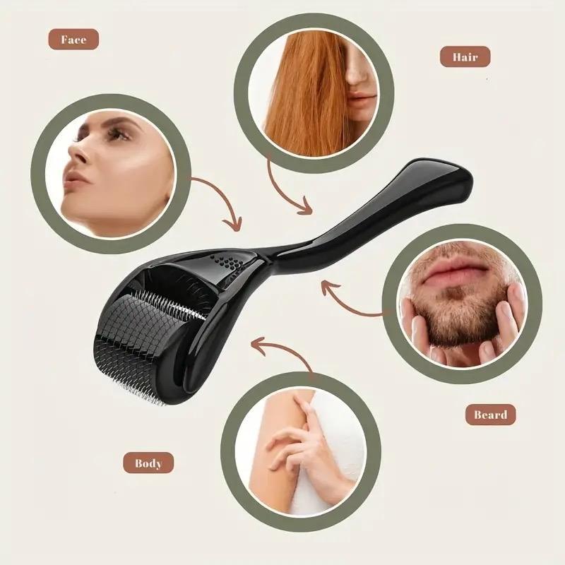 Facial Needle Roller, Beard & Hair Micro Needle Roller, Professional Skincare Tools for Men & Women