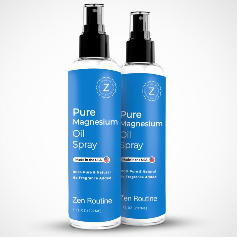 (2-Pack) 8oz Zen Routine Magnesium Spray - USP Grade Magnesium Spray - Comfort