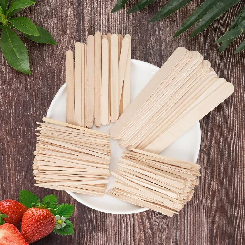 1000Pack Waxing Sticks - 4 Style Assorted Wood Wax Sticks for Body Face Hair Removal, Eyebrow Lip Nose Small Waxing Applicator Sticks, Wax Spatula Applicator Wooden Craft Sticks