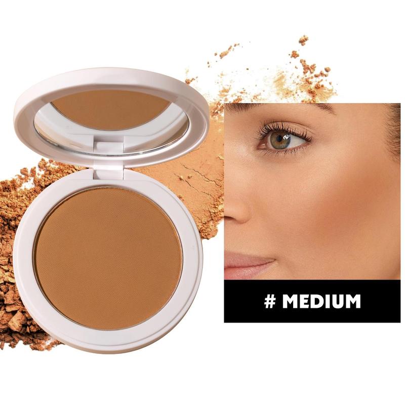 Long Lasting Matte Bronzer Powder, Lightweight Blendable Bronzer, Highlighter, Professional Cosmetic Product for Women & Girls