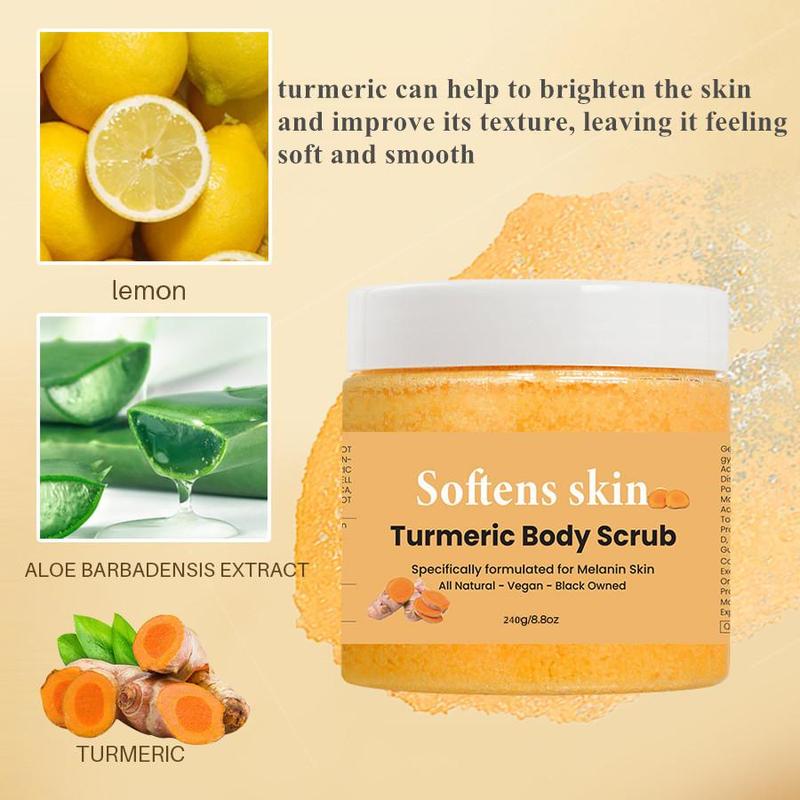 Turmeric Body Scrub, Moisturizing Body Scrub, Gentle Cleansing and Exfoliation Body Care Product for Women & Men All Skin Types