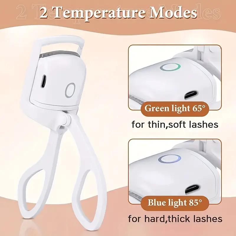 Quick-heating Electric Eyelash Curler, Portable Effortless Long-lasting Eye Makeup Tool for Easy Home Use, Professional Makeup Tools for Women, Christmas Gift