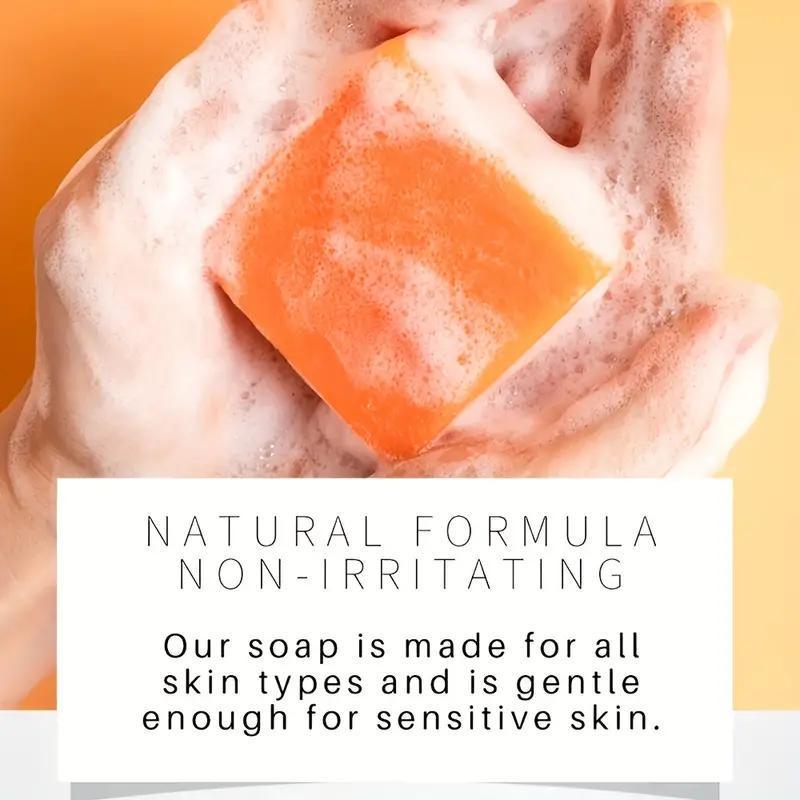 3.53oz Natural Turmeric Soap For Face Wash And Bath To Remove Dark Spots, Handmade Turmeric Soap Bar, Effective Moisturizing Deep Cleansing, Intensive Moisturizing And Softening Skin, Exfoliating Skin, Unisex