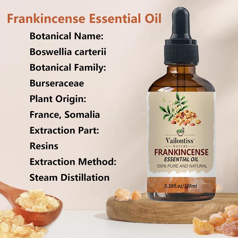 100ml Pure Frankincense Essential Oil, Natural Essential Oil for Home Use, Spa, Yoga, Massage, Bath, Body Care Product