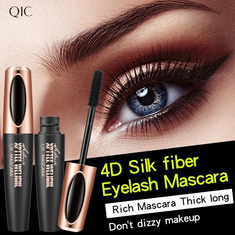 Waterproof Long-lasting Mascara, 1 Count Eye Lashes Lengthening Volumizing Styling Curling 4D Silicone Mascara Stick, Professional Eye Enhancement Makeup Product, Christmas, Christmas Gift