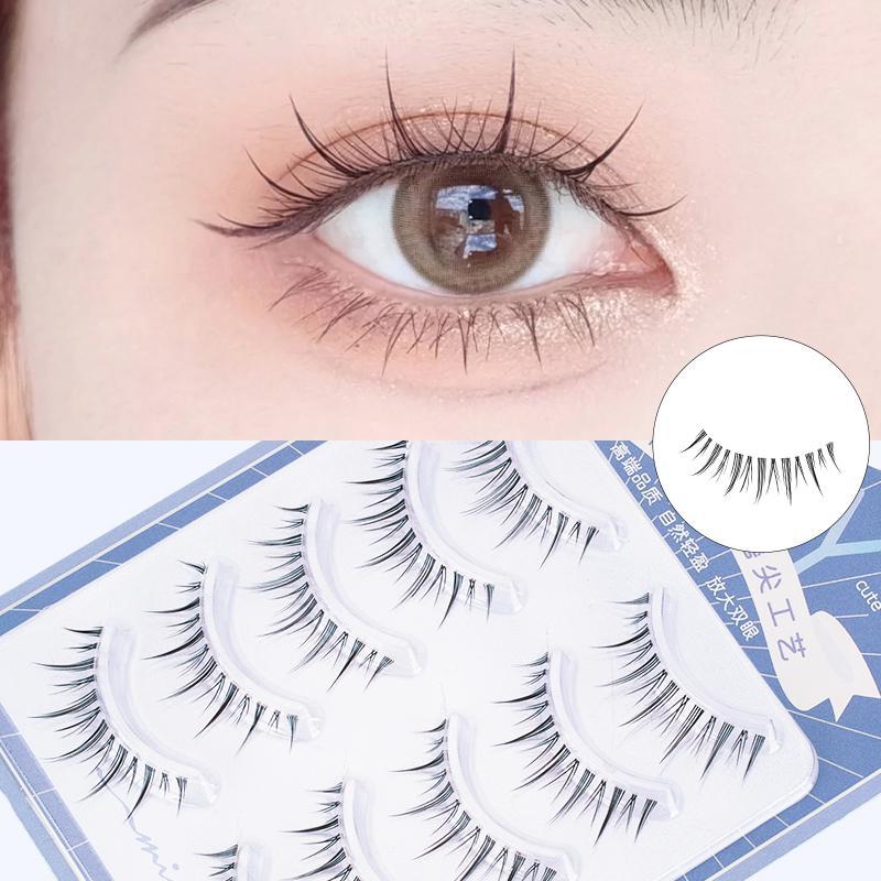 5 Pairs Natural False Eyelashes, Lightweight and Comfortable Reusable Eye Makeup Strip Lashes, Eye Makeup Product for Women and Girls, Christmas, Christmas Gift