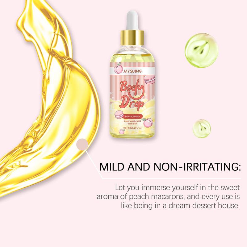 Peach Body Oil, Deep Moisturizing Body Massage Oil, Hydrating Body Care Oil, Body Care Product for Women & Men