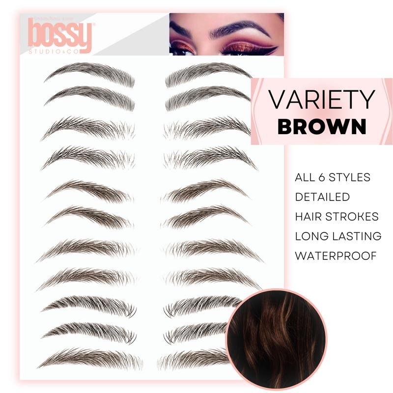 | Variety | Temporary Eyebrow Tattoos by Bossy Studio & Co