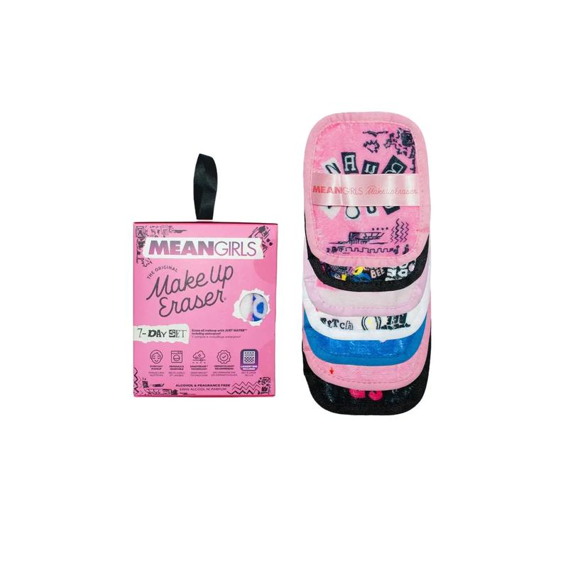 Mean Girls 7-Day Set - Erase Makeup with JUST WATER, Reusable & Machine Washable Makeup Remover