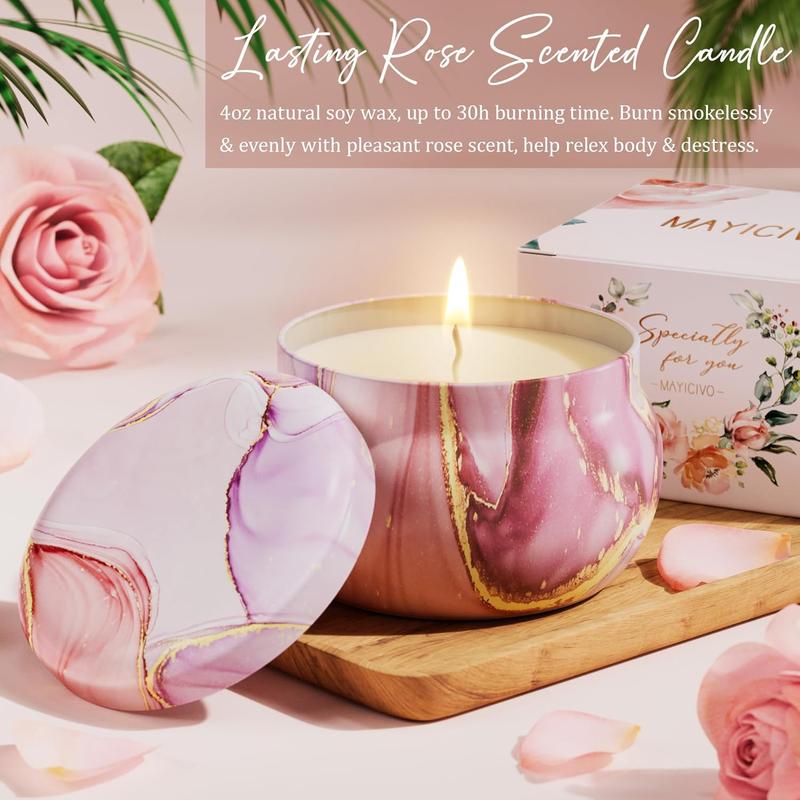 Birthday Gifts for Women Self Care Gifts Get Well Soon Gifts, Rose Relaxing Spa Gifts Basket Care Package w  Luxury Flannel Blanket, Unique Mothers Day Gifts Idea for Mom Her Best Friends Sister Wife