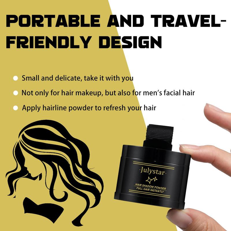 Natural Hairline Powder, Waterproof Hairline Drawing Powder with Mirror & Sponge, Root Touch Up Hair Powder, Suitable for Thinning Hair, Women & Men, Makeup Products, Based Texture Powder, Christmas, Christmas Gift