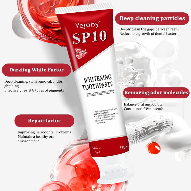 (New) 2024 SP-10 whitening Toothpaste, Super sp10 brightening Oral probiotic, sp 10 Bright White Toothpaste for Stain Removing, Fresh Breath & Teeth Health  Whitening Solution Effect is better than SP-7 and SP-8,SP-6 SP-4 sp-6 sp8 sp6 sp4 SP-10