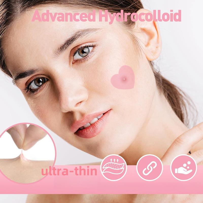 Heart Shaped Hydrocolloid Acne Patch, 180pcs box Gentle Skin-friendly Acne Cover Sticker, Facial Skin Care Product for Women & Men