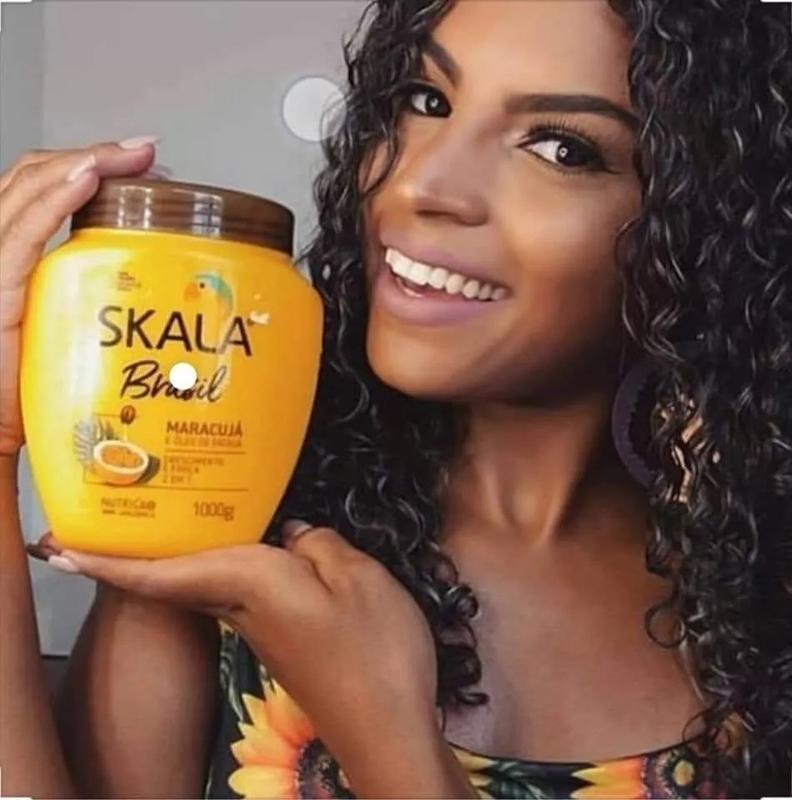 Skala Passion Fruit + Patua Oil Kit Hair Treatment Conditioning Cream for Curly Dry Weak Hair Mask Conditioner Haircare Shampoo Olive