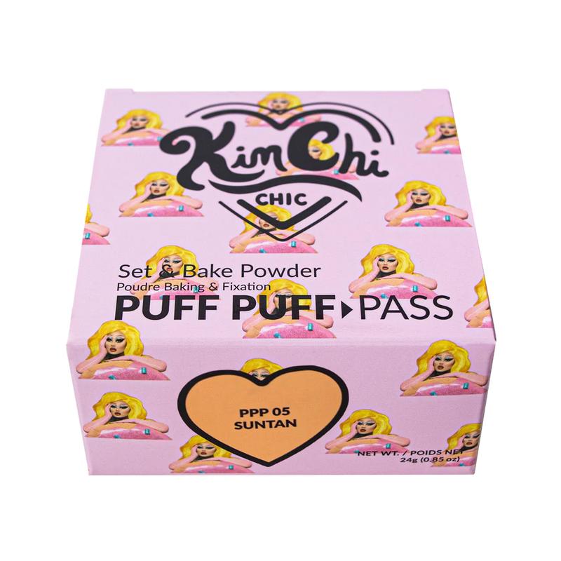 KimChi Chic Puff  Puff Pass Set & Bake Powder with Rice Powder and Vitamin E powder makeup