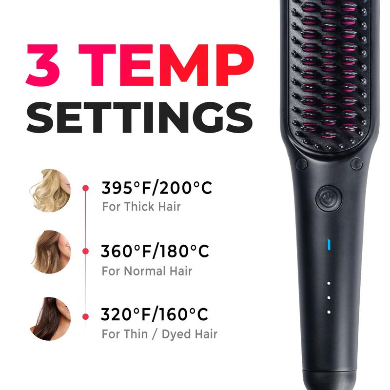 TYMO iONIC MINI-Hair Straightener Brush - Lightweight and Comfortable comfortable handle muk  straightener