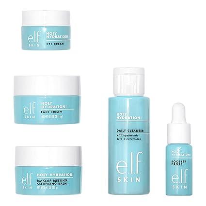 e.l.f. SKIN Hydrated Ever After Skincare Mini Kit - Cleanser, Makeup Remover, Moisturiser & Eye Cream for Deep Hydration - Moisturize, Skin Repair