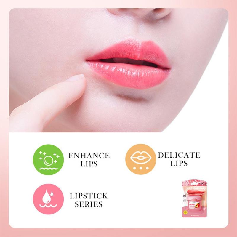 Peach Flavor Moisturizing Lip Balm, Hydrating Lip Balm, Lip Moisturizer, Plumping Lipstick, Suitable for All Occasions Lip Care, Daily Skincare Products