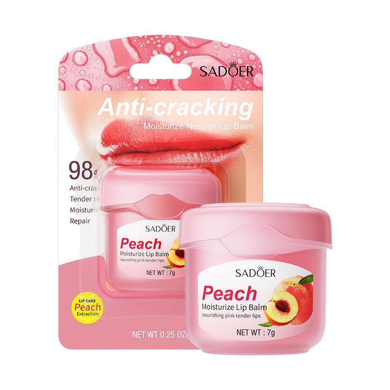 Peach Flavor Moisturizing Lip Balm, Hydrating Lip Balm, Lip Moisturizer, Plumping Lipstick, Suitable for All Occasions Lip Care, Daily Skincare Products