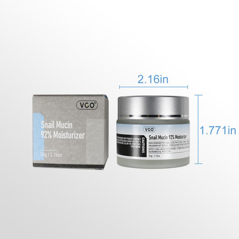 VGO Skin Care Set, with Snail Mucin 92% Moisturizer 1.76 Oz & Vitamin C Serum 1.01Oz vgo essence