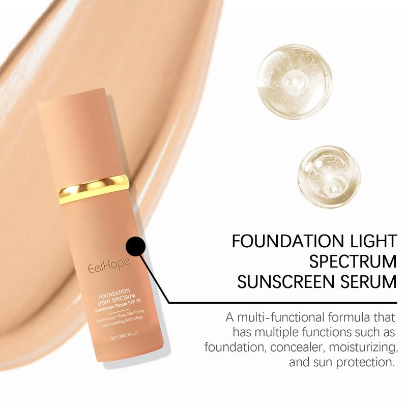 4 in 1 Long-lasting Foundation, Moisturizing Concealer Foundation, Full Coverage Flawless Makeup Cream, Makeup Product for Women & Girls