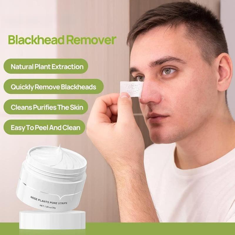 Blackhead & Whitehead Removal Kit for Clear, Radiant Skin: Exfoliating Clay Mask (1.060z) & Nose Strips for Deep Cleansing - Achieve a Fresh-Faced Glow!