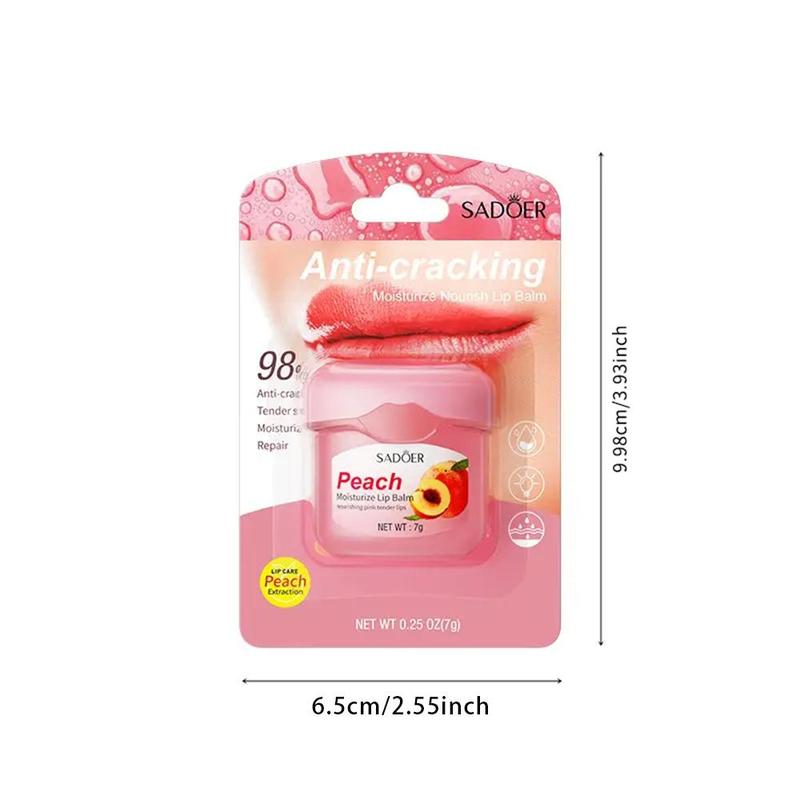 Peach Flavor Moisturizing Lip Balm, Hydrating Lip Balm, Lip Moisturizer, Plumping Lipstick, Suitable for All Occasions Lip Care, Daily Skincare Products