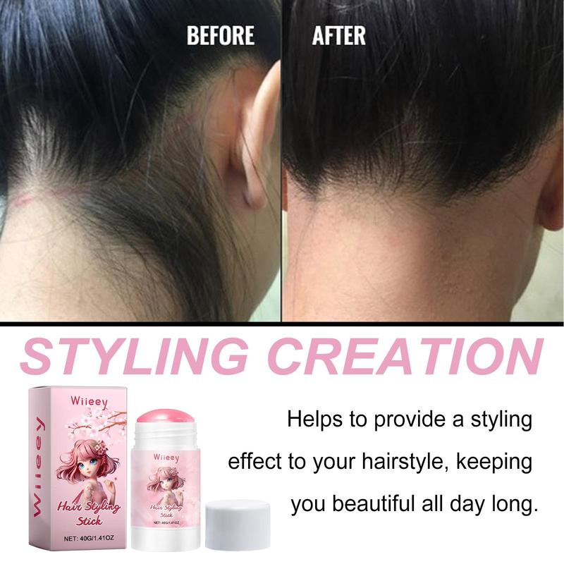 Cherry Blossom Extract Hair Styling Stick, 1 Box Hair Wax Stick for Long-lasting Soft and Freestyle Hair Styles, Easy To Use, Suitable for Travel Carry