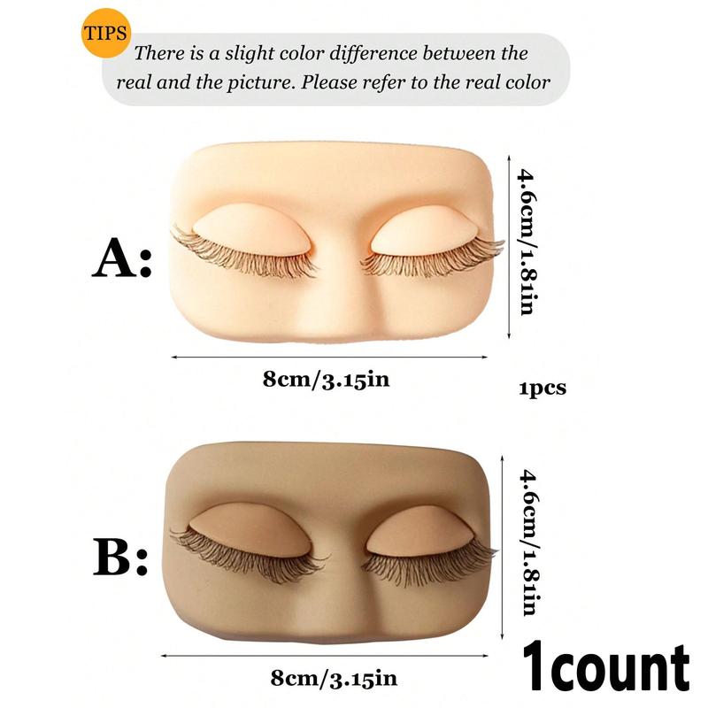 Silicone Lash Extension Mannequin Head, 1 Count Removable Realistic Eyelids with Eyelash Mannequin, for Lash Practice Makeup Eyelash Extensions