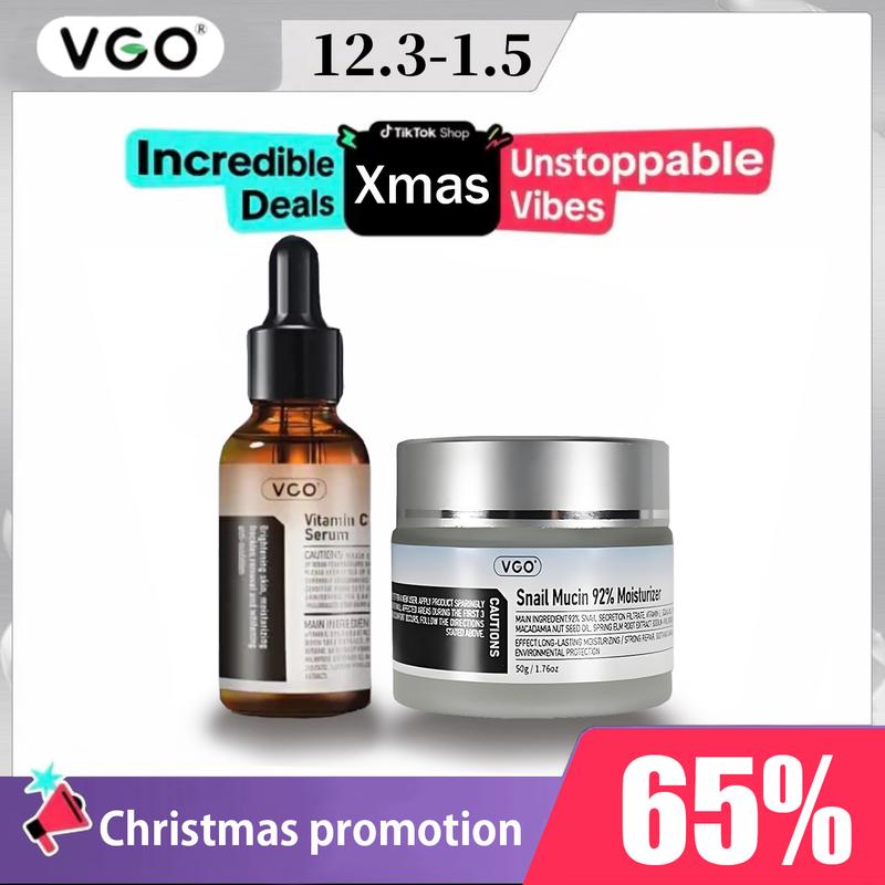 VGO-Essence Face Cream Moisturizing and Repairing Set Skincare Moisturizer-Live Cleanser Facial Daily