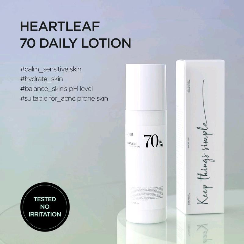 [Anua Official Shop] Heartleaf 70 Daily Lotion 6.76 fl.oz. (200ml) ｜Oily-skin moisturizers, Comfort & Hydrate Moisturizer, Korean skin care