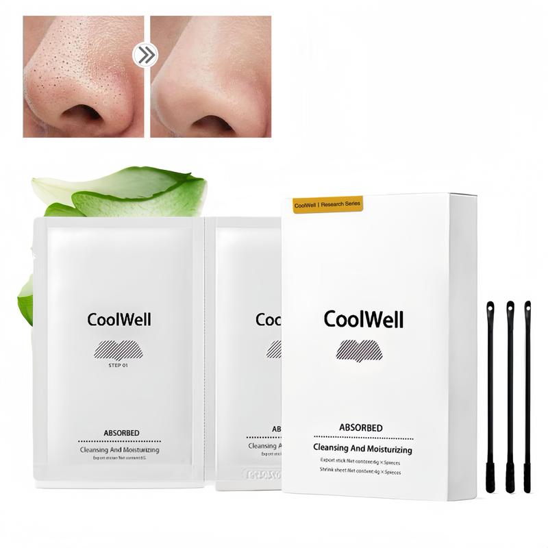 CoolWell Blackhead Nose Pore Patches, Deep Cleansing Oil Control Nasal Mask, Skin-Clearing all Skin Types New Skin-Friendly Technology Skincare nosestrips