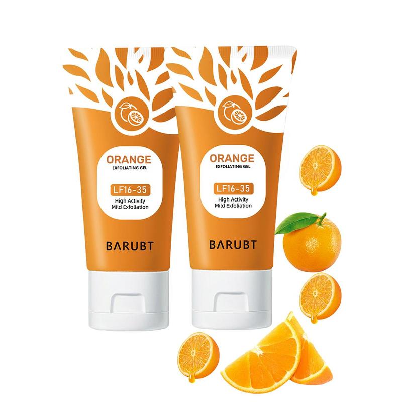 (New) 2024 Orange Exfoliating Gel Scrub Face Body Skin, Facial Exfoliator 50g Skincare