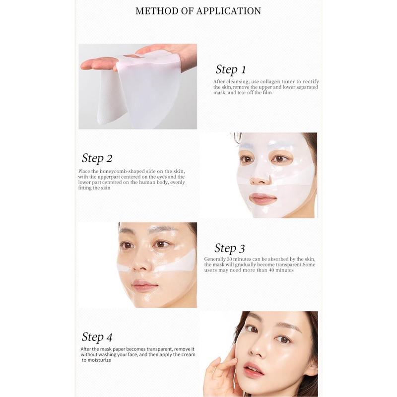 Deep Collagen PowerBoosting Mask I THE ORIGINAL OVERNIGHTCOLLAGEN MASK Collagen Mask Hyaluronic Acid Hypoallergenic Niacinamide