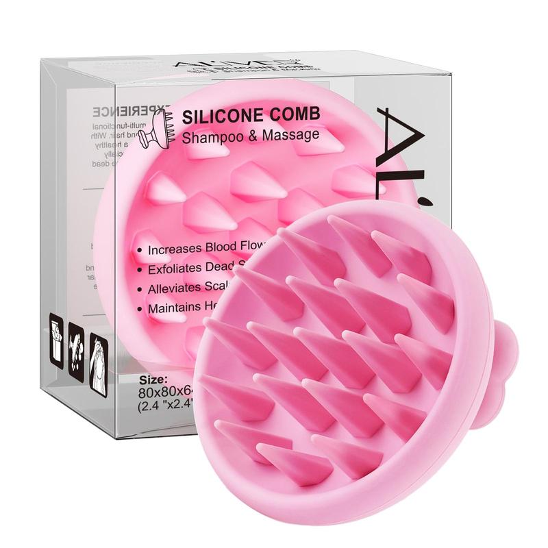 Silicone Scalp Massage Comb, 1 Count Hair Scalp Massager, Scalp Scrubber, Hair Combs for Women, Girls, Men, Stress Relief, Hair Care & Styling Tool