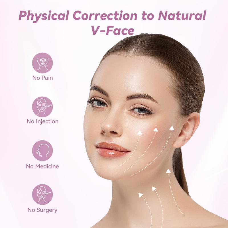 JUSRON Double Chin Reducer V Line Face Lifting Tape Face Strap, Soft Silicone Chin Strap Face Shaper to Removing Double Chin for Women and Men