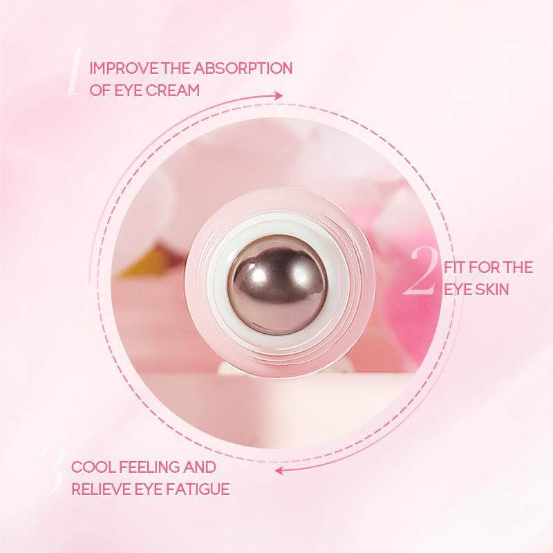 15ml Comfort Natural Sakura Extract Eye Serum & Eye Roller, 1 Count Skincare Eye Nourishing Cream for under Eye Treatment, Facial Detailing Beauty Makeup Cosmetic Tool