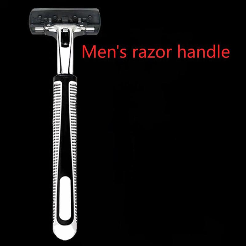 Manual Razor with 6-layer Blade, 1 Set including 2 Counts Razor Holder & 24pcs Blades Head, Safety Razor for Men, Gentle and Safe Shaving Tool for Daily Use