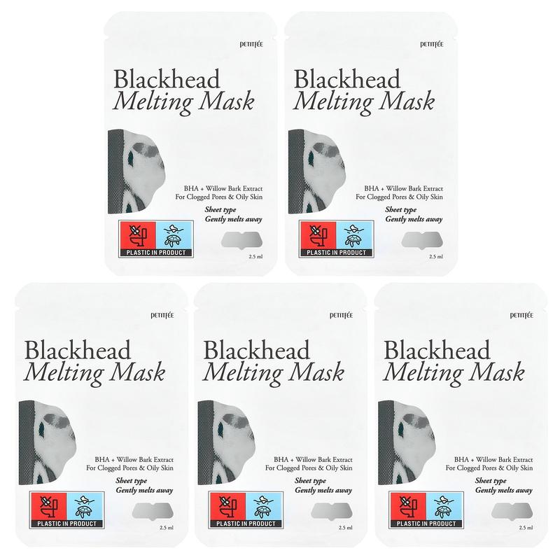 Petitfee Blackhead Melting Mask, 5 Patches, 2.5 ml Each