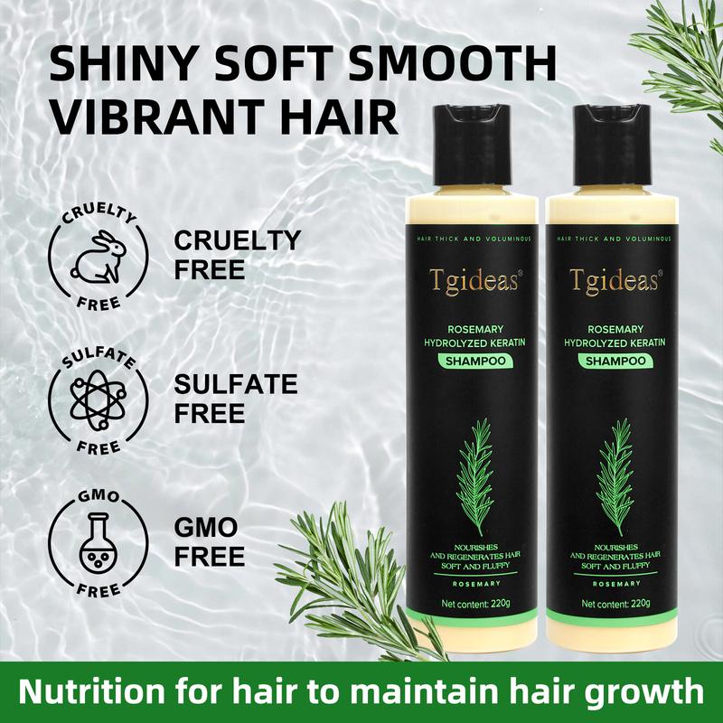 Tgideas Ultimate Hair Care Kit Batana Oil with Jojoba Oil and Argan Oil + 2 Bottles 220ml Rosemary Hydrolyzed Keratin Shampoo - Nourishes, Repairs - Volumizes Hair for Healthy, Moisturized Hair