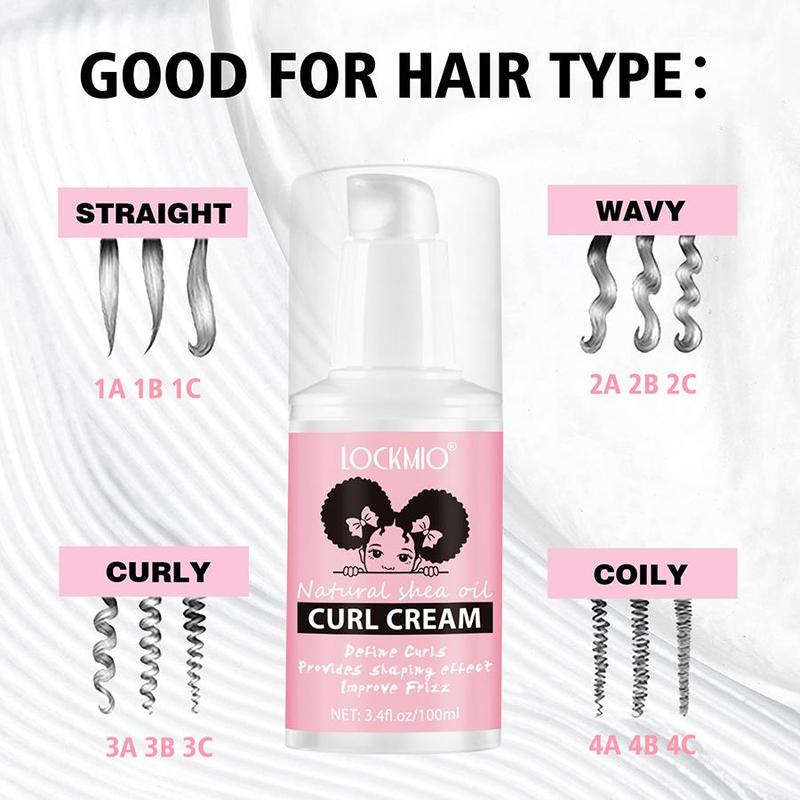 Hair Curl Cream, 2 Counts set Moisturizing Hair Curl Defining Cream, Hair Styling Cream, Hair Care & Styling Product for Women & Girls