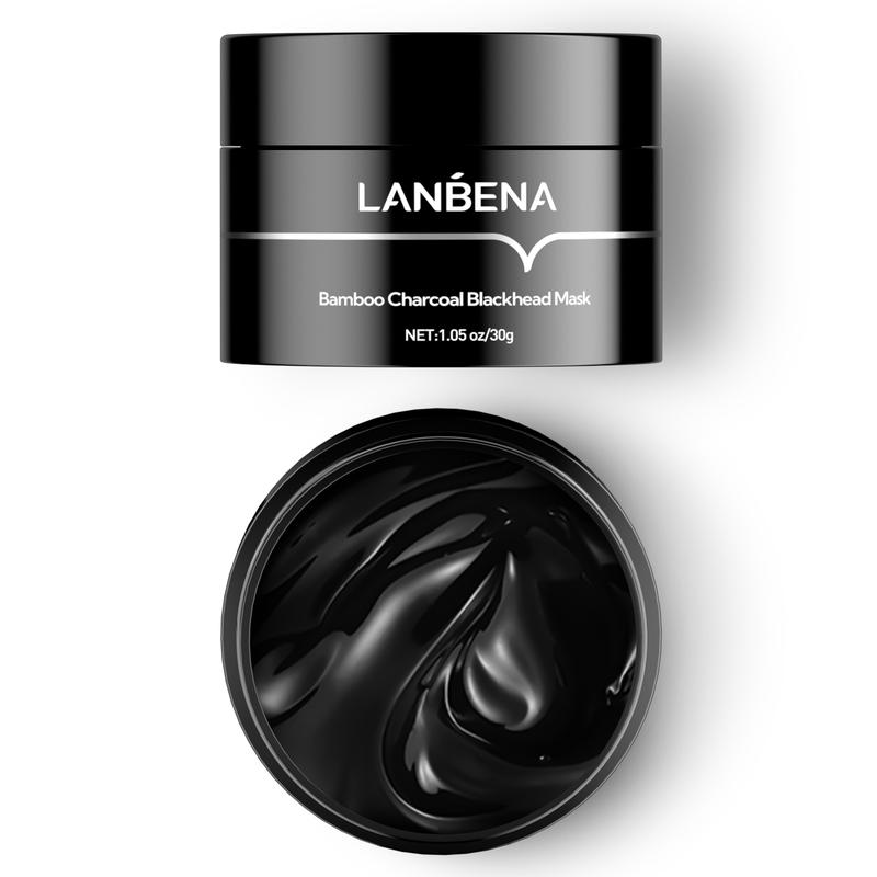 LANBENA Upgraded 2.0 Bamboo Charcoal Blackhead Remover Mask, 60 pcs Nose Strips, Peel off Face Mask Pore Whiteheads Cleanser Strawberry Nose Purifying, Deep Cleansing for All Skin Types, 30g 1.05oz