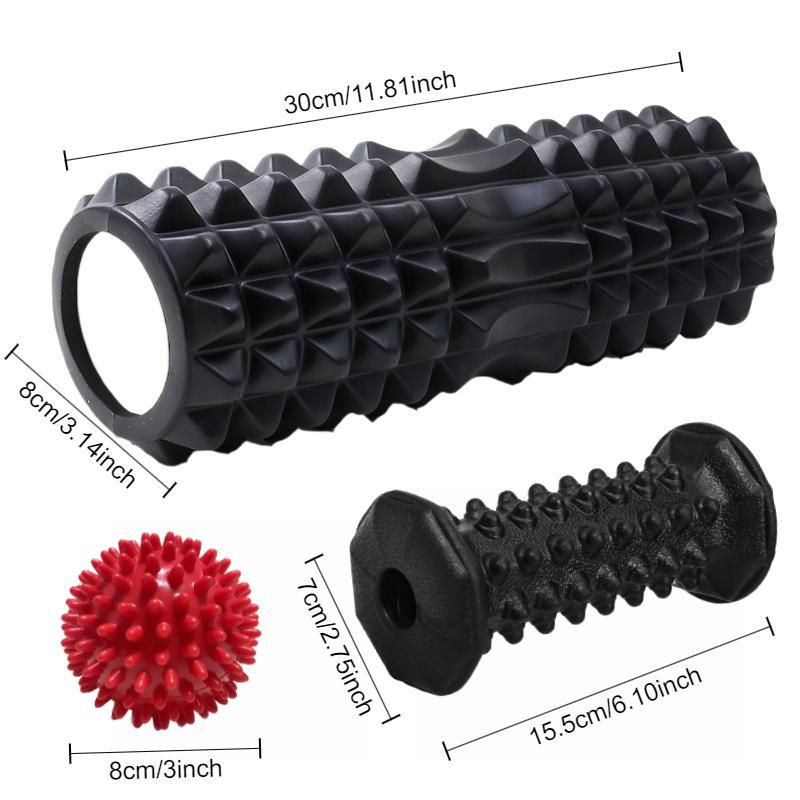 Muscle Relaxation Foam Rollers, 3 Counts set Muscle Massage Rollers, Foot Yoga Massage Rollers, Reflection Tools