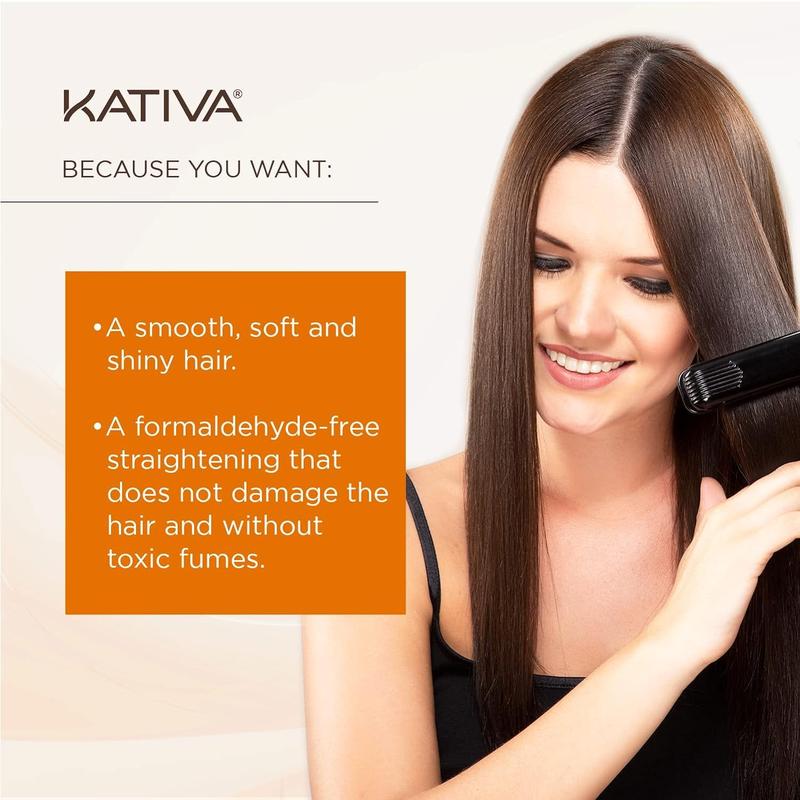 Kativa Brazilian Straightening Kit - 12 Weeks Straighter Hair, with Argan Oil & Shea Butter Haircare