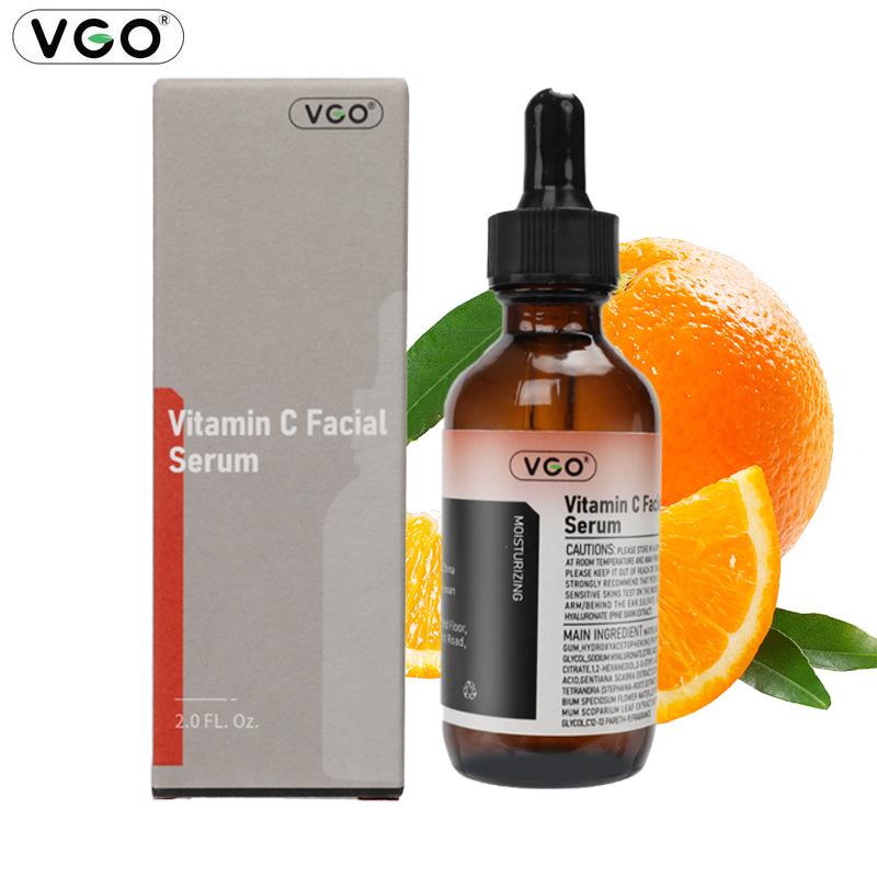 VGO Vitamin C Facial Serum Essence, 30ml 60ml Skincare Cleanser-B3 Gentle Acne revitalization serum vitamin c para la cara Lifting Skin serum increase brightness deep hydration Facial Skin Care&repair Set comfort Skin-Reapairing for all Skin types