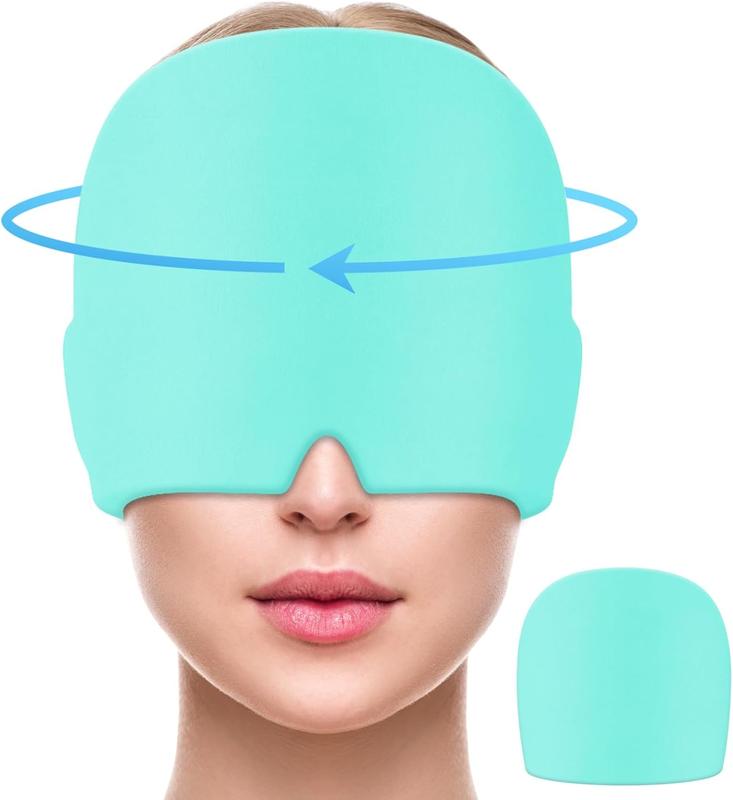 Migraine Relief Gel Cap, 360 Degree Hot Cold Compression Head Coverage Sleep Mask, Stretchable Physiotherapy Skincare Eye Mask, Trending Products Summer Gifts