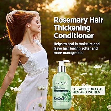 Rosemary Hair Growth Conditioner: Thickening Moisturizing Product with Biotin for Women Men - for Damaged Dry Thinning Hair 11.8 fl.oz Haircare Shampoo Blonde Luxury Mint Radiant Comfort Cleanser Cleansing Hydrate Moisturizer Moisture Hydrating Nourishing