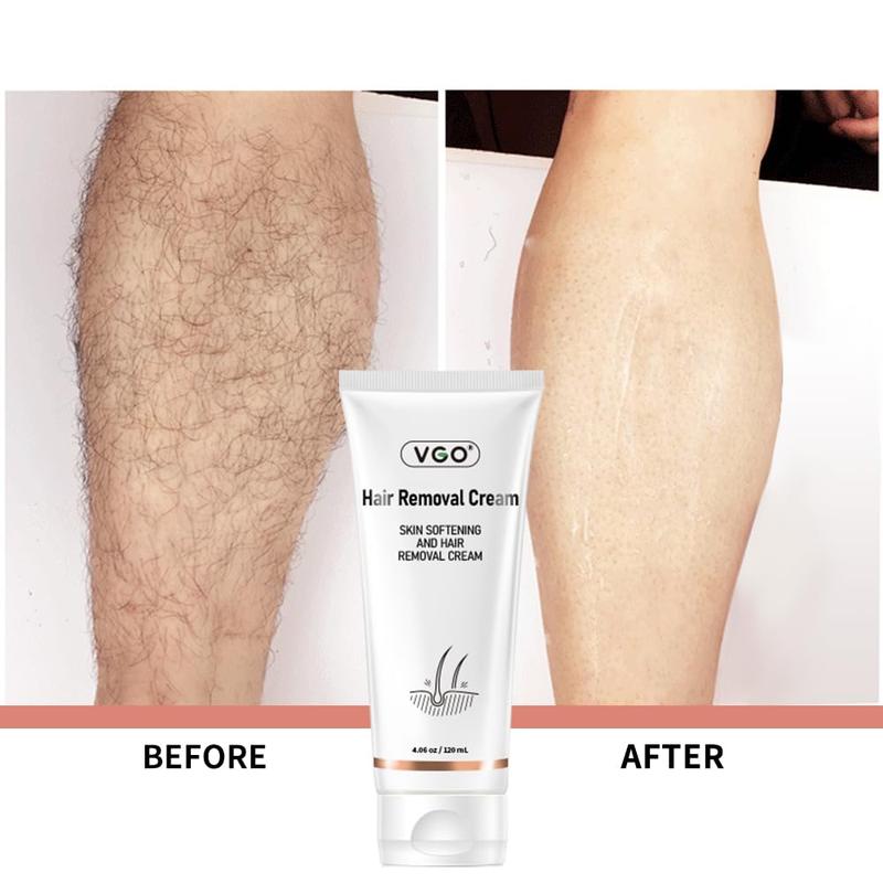 (3PCS) VGO All Skin Types Hair Removal Cream for Women & Men Painless Bikini Hair Removal Gel Hair Removal Lotion for Unwanted Hair, 120ml   4.06oz