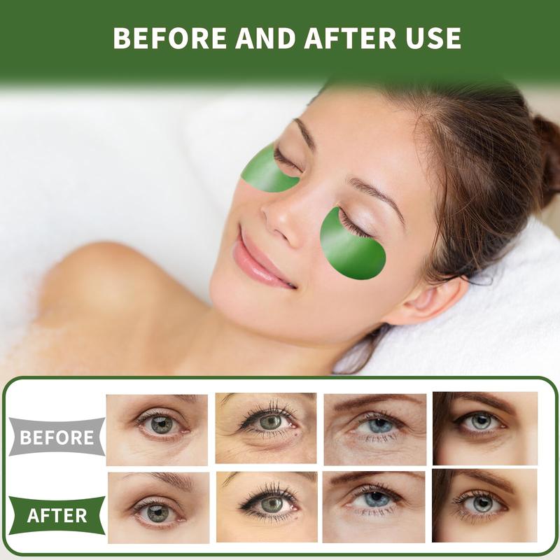 70PCS Under Eye Patches, Green Tea Eye Patches for Improving Puffy Eyes, Under Eye Masks for Dark Circles and Puffiness, Non-Irritating Eye Mask Skincare, Peaches Skin Care Products, Eye Gel Pads, Eyes Bags Treatment, Gold & Pink & Green Comfort