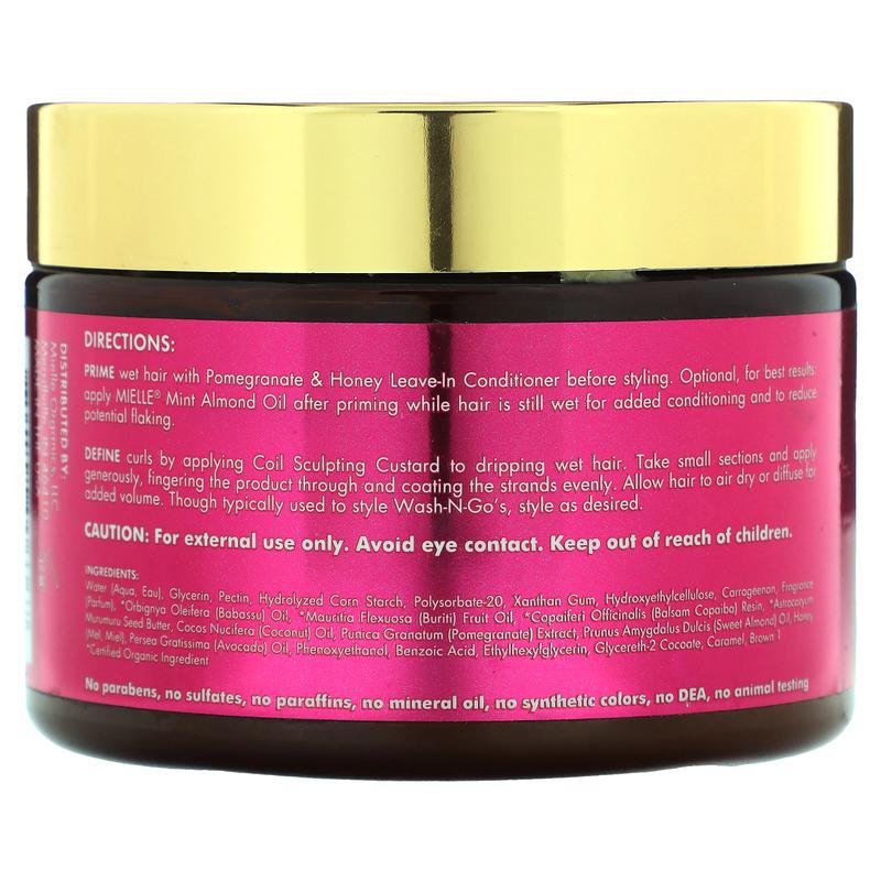 Mielle Coil Sculpting Custard, Pomegranate & Honey, 12 oz (340 g)